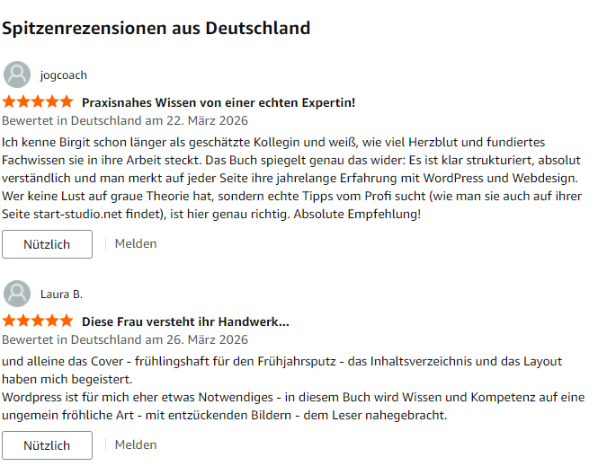 Erste Rezensionen zur Buch-Neuerscheinung "Website-Frühjahrsputz - zu jeder Jahreszeit"